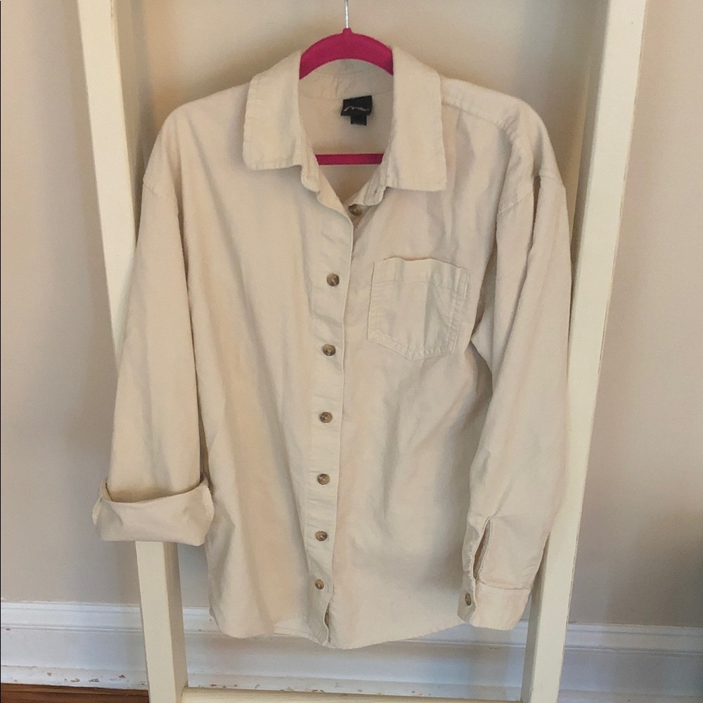 art class Kids Cream Button-down corduroy shirt, 10/12